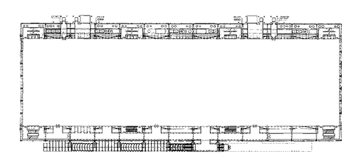 Půdorys Centra Pompidou v Paříži (Rogers + Piano); flexibilita musí být absolutní; zdroj: archiv autora.