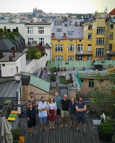 Výroční setkání redakční rady na Střeše Lucerny; foto: Hana Lesáková.