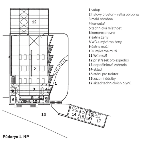 Půdorys 1. NP.