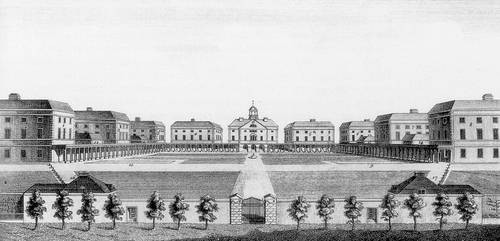 Královská námořní nemocnice v Plymouthu, postavená Johnem Howardem v letech 1758–1762; zdroj: Wikimedia Commons.