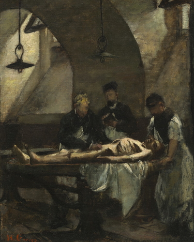 Henri Gervex: Pitva ve špitálu Hôtel-Dieu; olej na plátně, 1876; zdroj: National Gallery of Art, nga.gov.