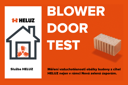 Blower door test; zdroj: HELUZ.