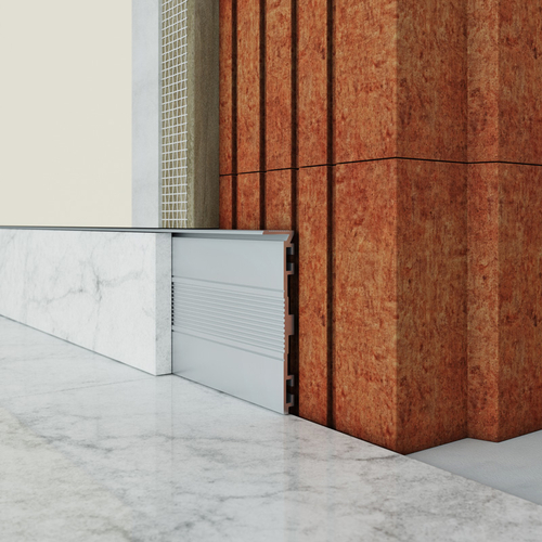 Kotvení soklové lišty s podlahovou krytinou do zdi zdroj: JAP FUTURE