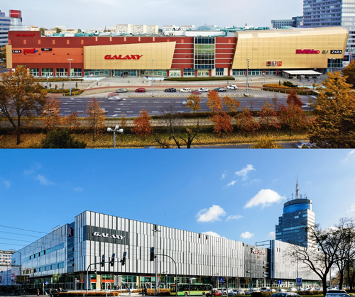 Společnost Ruukki se v rámci své služby Ruukki Renovation postarala o novou fasádu pro Centrum Galaxy v polském Štětíně. Fasádu nákupního centra tvoří systém skleněných panelů, které doplňují ocelové kazety Ruukki Liberta.