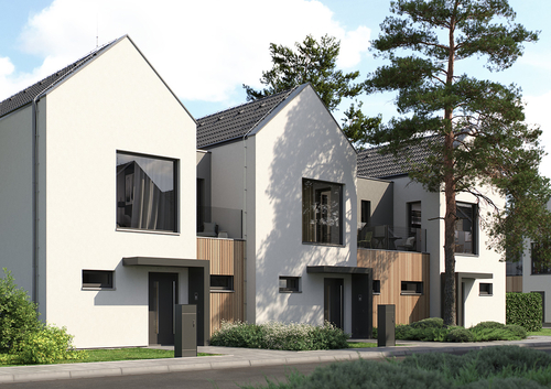 Modul ROOFY obsahuje různé komponenty a je doplněn stříškou, takže jeho umístění je možné pouze u domu. Solitérně umístěný modul PACK slouží k uložení zásilky bez přítomnosti majitele nemovitosti; zdroj: JAP FUTURE