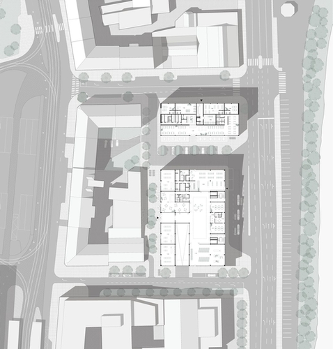 Vítězný projekt vznikl v ateliéru Miroslava Šika na Škole architektury pražské AVU; zdroj: Diplom.ky.