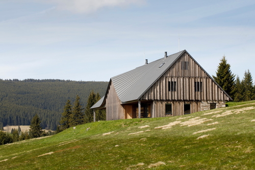 Počin současný krkonošský dům: Rotterovy boudy, Malá Úpa; ateliér SAD; zdroj: KCA. 