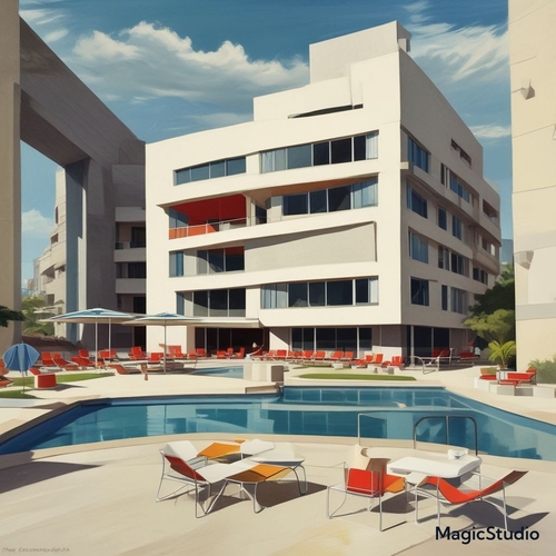  Obrázek vygenerovaný nástrojem Magic Studio po zadání promptu ve stručném znění „Le Corbusier“.
