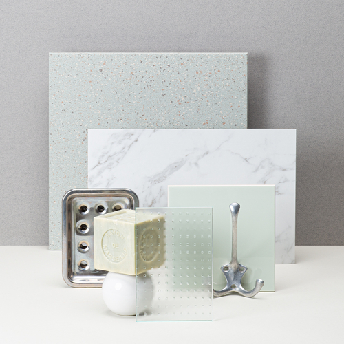 Vzorované sklo IMAGIN DOMINOS – novinka ve škále IMAGIN CLEAR ; zdroj: AGC