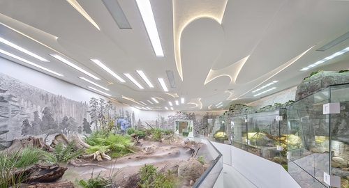 V prostorách s otevřenými vodními prvky byly využity sádrové desky Glasroc H se zvýšenou odolností proti vlhkosti; zdroj: Saint-Gobain